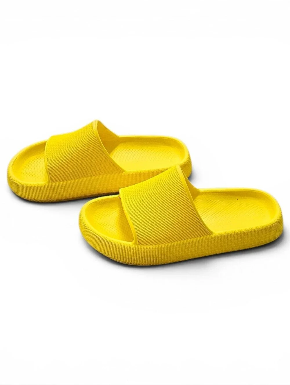 Bright Yellow Slide Sandals Size 6